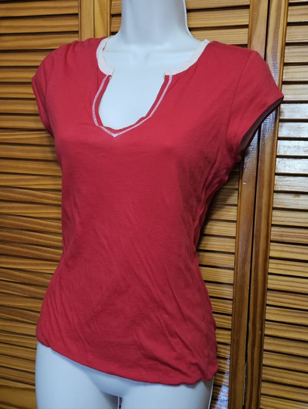 Y2K Reversilble Red Into Light Pink Top Sz Small- Medium
